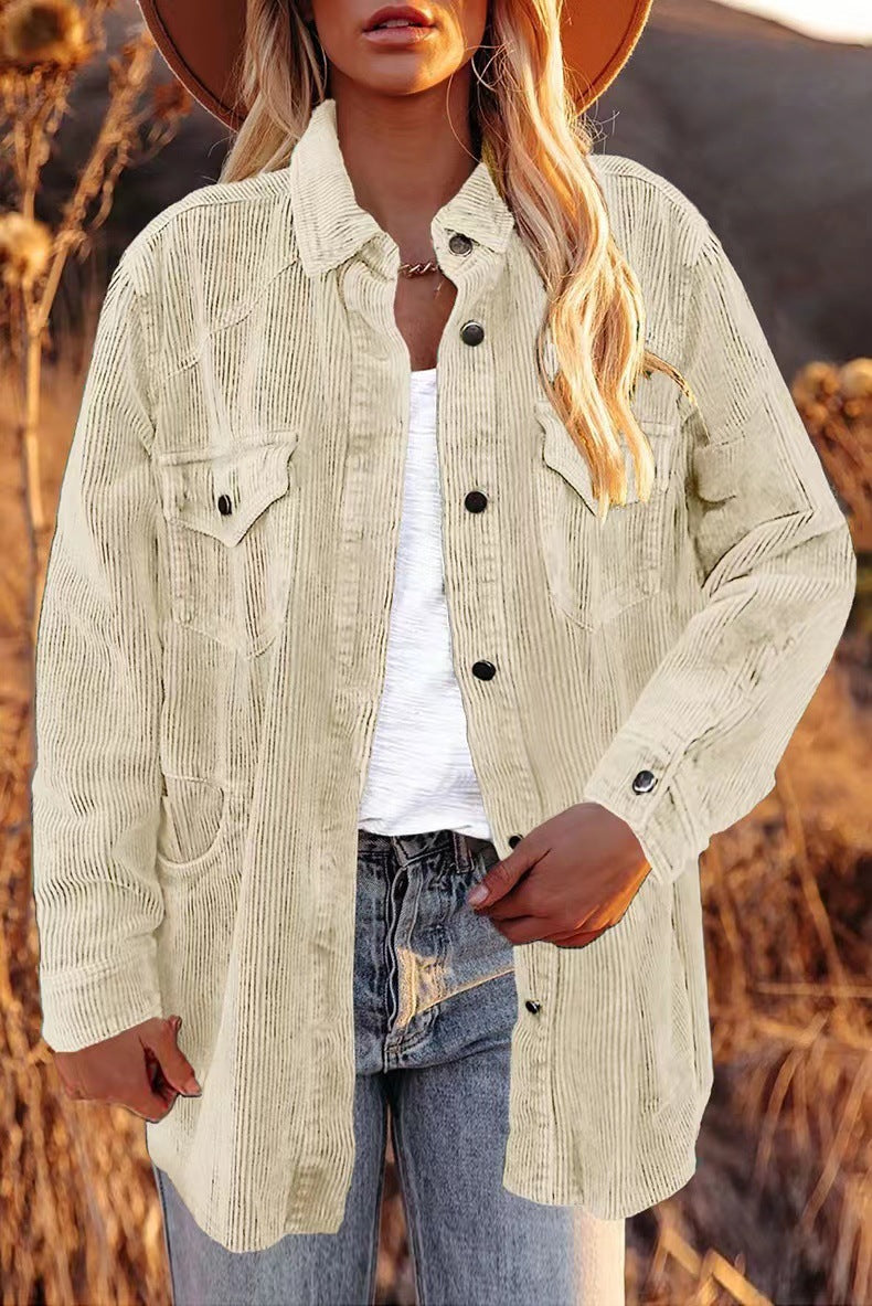 Rustic Charm Corduroy Shacket