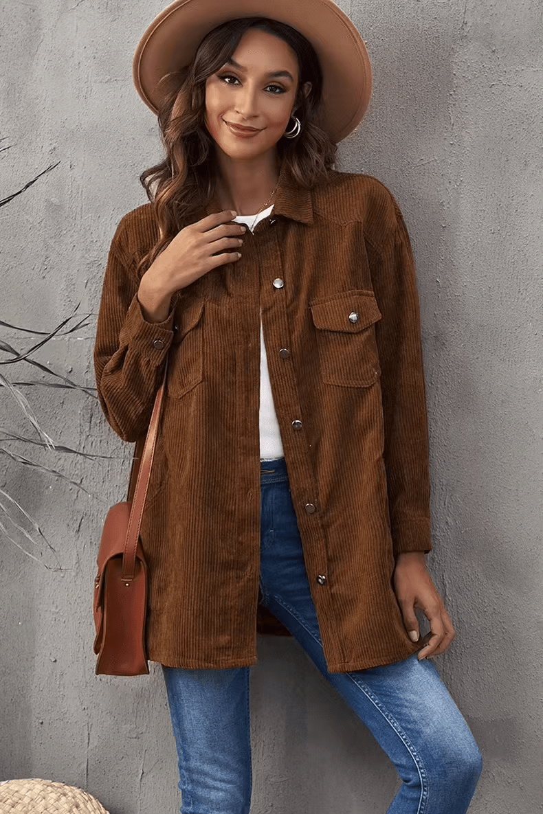 Rustic Charm Corduroy Shacket