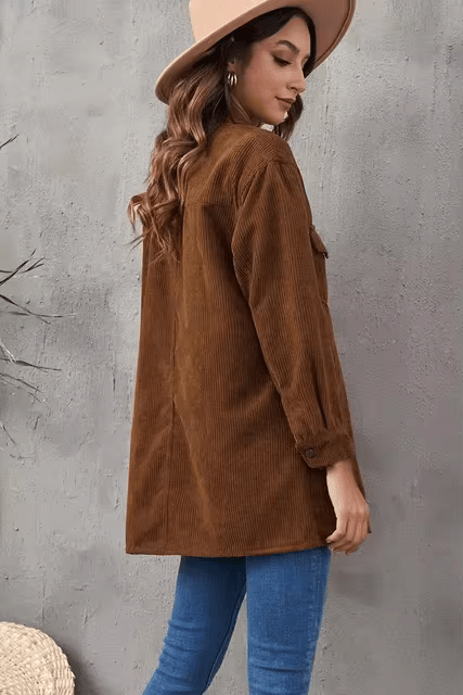 Rustic Charm Corduroy Shacket