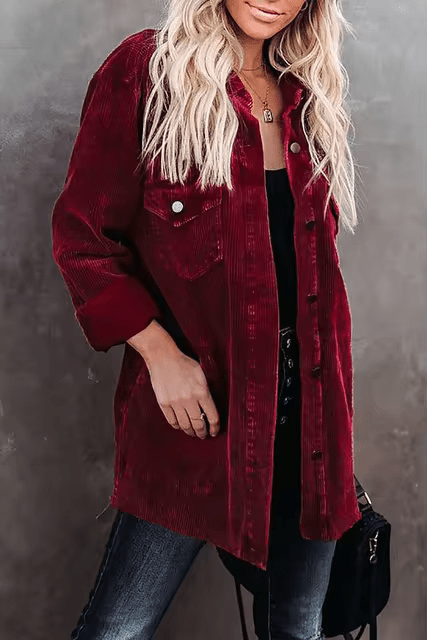Rustic Charm Corduroy Shacket