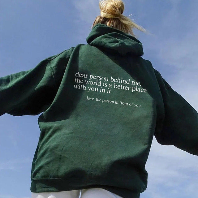 Damsel™ "Dear Person Behind Me" Inspirational Hoodie