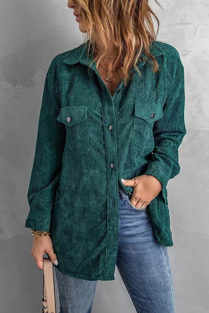 Rustic Charm Corduroy Shacket