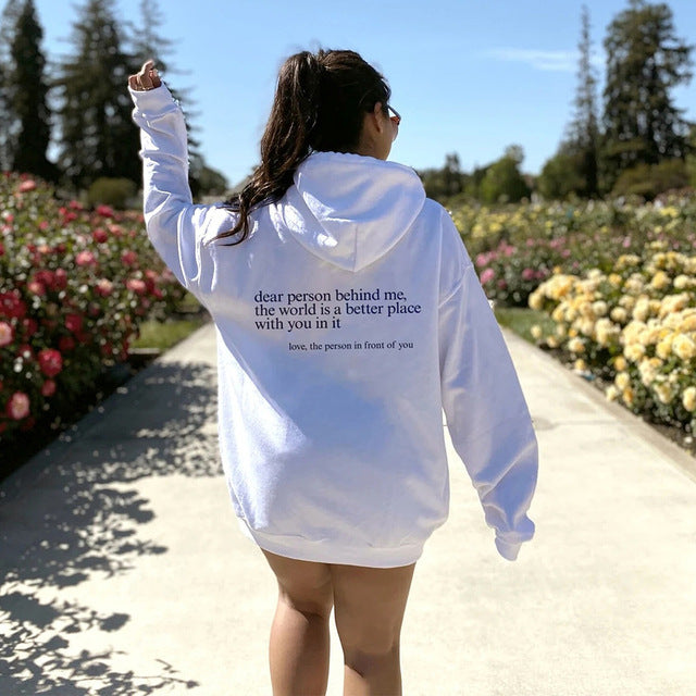 Damsel™ "Dear Person Behind Me" Inspirational Hoodie