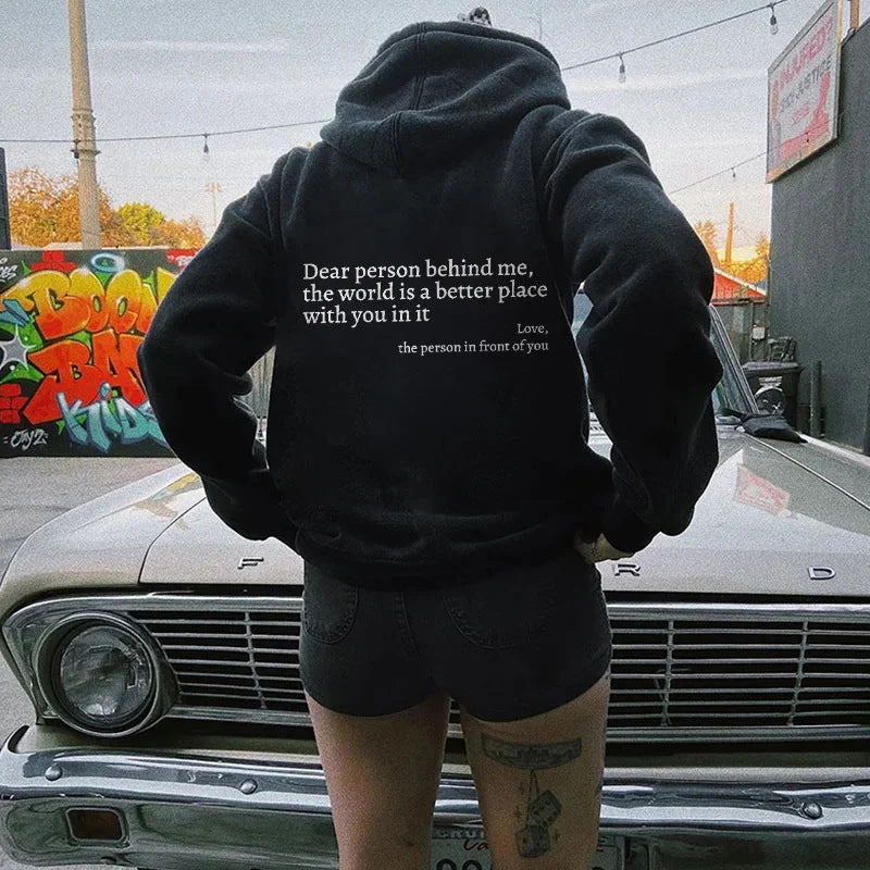 Damsel™ "Dear Person Behind Me" Inspirational Hoodie