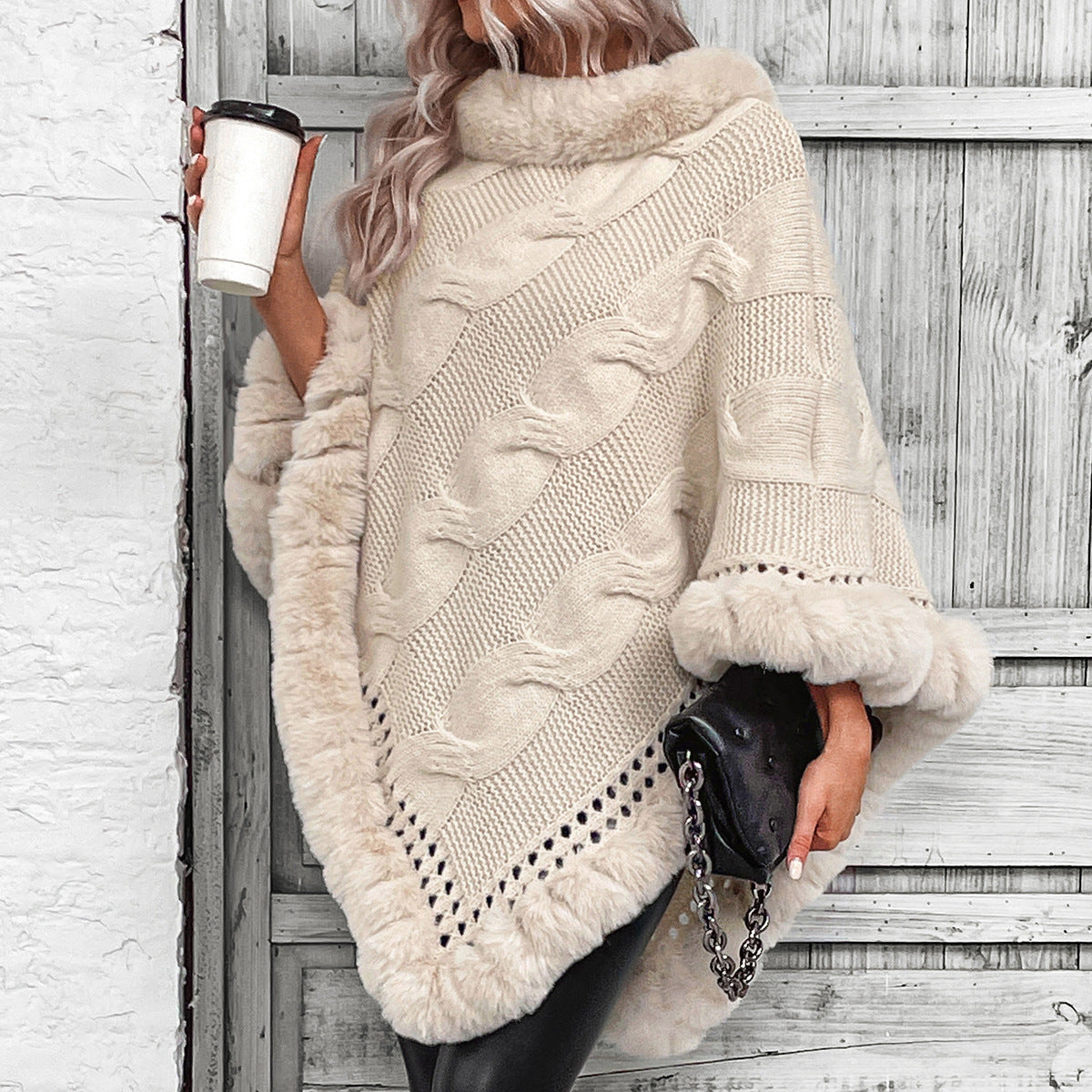 Velvet Drift Pullover Poncho