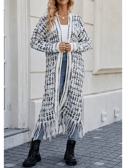 Whimsical Bloom Long Knit Duster
