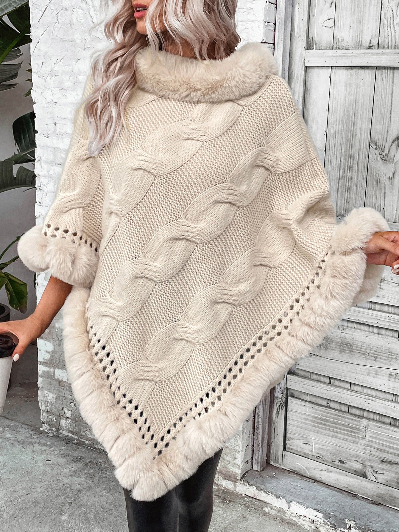 Velvet Drift Pullover Poncho